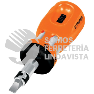 18193 DTROM-12 DESARMADOR TIPO TROMPO CON MATRACA Y 6 PUNTAS DOBLES TRUPER