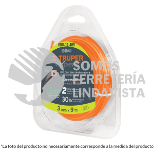 15959 HDU-12-105 ROLLO DE HILO PARA DESBROZADORA 2.7 MM X 12M TRUPER