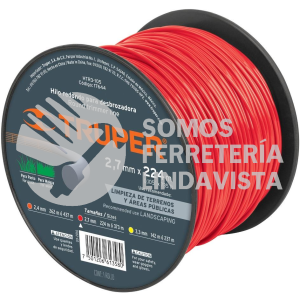 17644 HTR3-105 CARRETE DE HILO PARA DESBROZADORA 2.7 MM X 224 M TRUPER