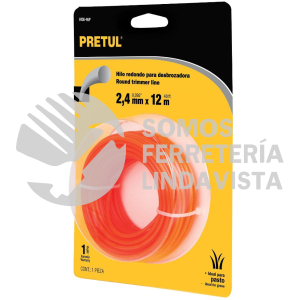 20024 HIDE-95P ROLLO DE HILO PARA DESBROZADORA 2.4 MM X 12 M PRETUL