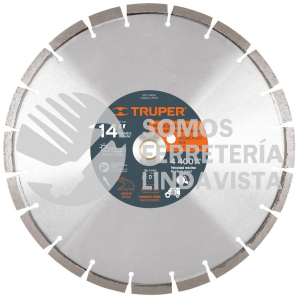 12547 DID-3140A DISCO DE DIAMANTE DE 14" X 2.8 MM CORTE ASFALTO Y CONCRETO TRUPER