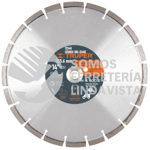 12548 DID-3140C DISCO DE DIAMANTE DE 14" X 2.8 MM CORTE LADRILLO Y CONCRETO TRUPER