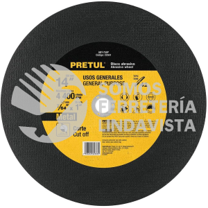 22561 ABT-758P DISCO TIPO 41 DE 14" X 2.8 MM PARA CORTE DE METAL PRETUL