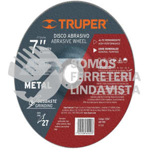 12567 ABT-999 DISCO TIPO 27 DE 7" X 6.4 MM PARA DESBASTE DE METAL TRUPER