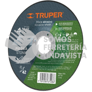 11555 ABT-754 DISCO TIPO 42 DE 4-1/2" X 3.2 MM PARA CORTE DE PIEDRA TRUPER