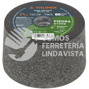 13781 C-1294-PI COPA DESBASTE DE PIEDRA 3-5/32" GRANO 60 EJE 5/8-11 TRUPER