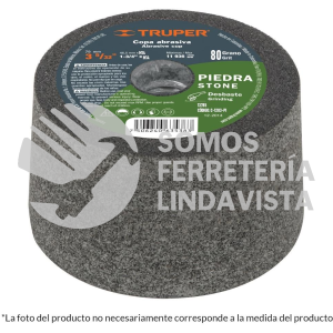 13785 C-1283-PI COPA DESBASTE DE PIEDRA 3-5/32" GRANO 80 EJE M14 TRUPER