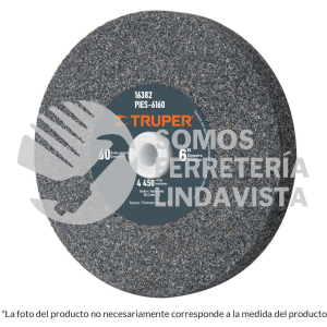16382 PIES-6160 PIEDRA PARA ESMERIL 6 X 1" OXIDO DE ALUMINIO GRANO 60 TRUPER