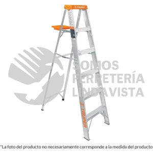 10338 EST-28 ESCALERA DE TIJERA TIPO LL 8 PELDAÑOS Y BANDEJA TRUPER