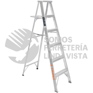 10439 ESTA-35 ESCALERA DE TIJERA 100% ALUMINIO TIPO LLL 5 PELDAÑOS TRUPER