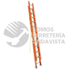 16757 ESE-224FV ESCALERA DE EXTENSION TIPO II 24 PELDAÑOS FIBRA DE VIDRIO TRUPER