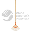 14324 EM-22A ESCOBA METALICA PARA JARDIN CABEZA CURVA 22 DIENTES REDONDOS TRUPER