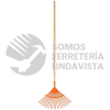 14322 EM-22 ESCOBA METALICA PARA JARDIN CABEZA CURVA 22 DIENTES TRUPER