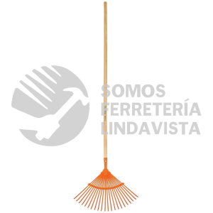 14322 EM-22 ESCOBA METALICA PARA JARDIN CABEZA CURVA 22 DIENTES TRUPER