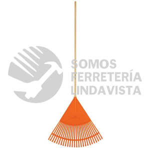19787 EP-26F ESCOBA PLASTICA PARA JARDIN FLEXIBLE 26 DIENTES MANGO 48" TRUPER