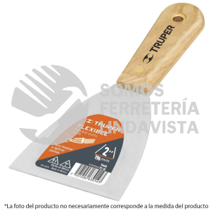 14448 ET-2F ESPATULA FLEXIBLE 2" CON MANGO DE MADERA TRUPER