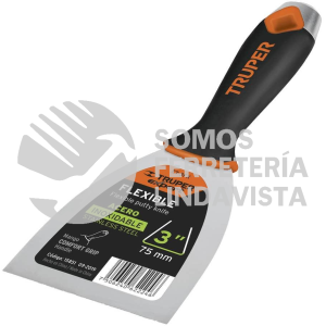 15851 ET-3FX ESPATULA FLEXIBLE 3" ACERO INOX. MANGOCOMFORT GRIP TRUPER