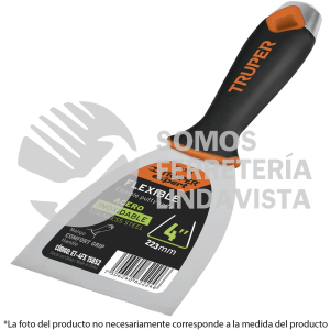 15852 ET-4FX ESPATULA FLEXIBLE 4" ACERO INOX. MANGOCOMFORT GRIP TRUPER
