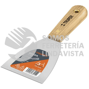 14442 ET-3R ESPATULA RIGIDA 3" CON MANGO DE MADERA TRUPER