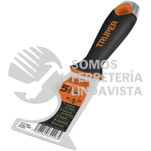 15855 ET-2-1/2R5X ESPATULA 2-1/2" DE 5 USOS ACERO INOX COMFORT GRIP TRUPER
