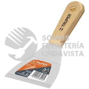 14457 ET-3RA ESPATULA AFILADA Y ANGULADA 3" CON MANGO DE MADERA TRUPER