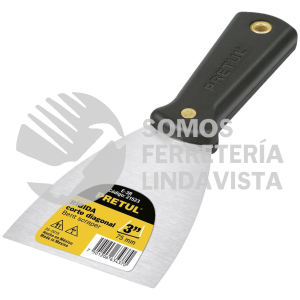 21523 E-3R ESPATULA RIGIDA 3" CON MANGO DE PLASTICO PRETUL