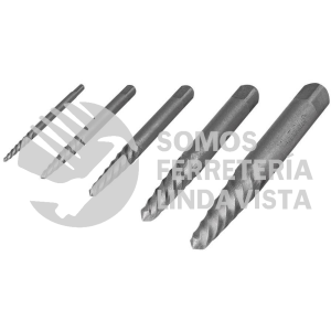 14512 EXT-5 JUEGO CON 5 EXTRACTORES DE TORNILLOS TRUPER