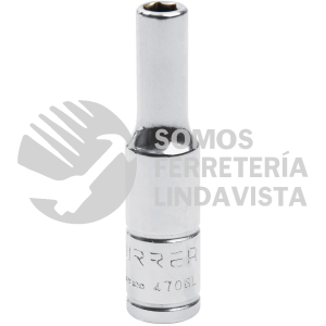 4706L DADO LARGO CUADRO DE 1/4", 6 PUNTAS, EN PULGADAS, 3/16" URREA