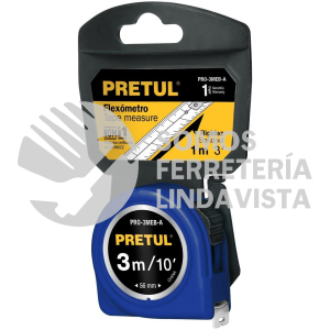 21609 PRO-3MEB-A FLEXOMETRO AZUL 3 M CINTA 13 MM EN TARJETA PRETUL