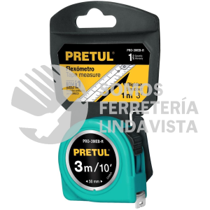 21611 PRO-3MEB-R FLEXOMETRO VERDE 3 M CINTA 13 MM EN TARJETA PRETUL