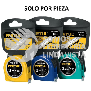 21607 PRO-3MEC FLEXOMETRO 3 M CINTA 13 MM DISPLAY BOX CON 24 PZAS PRETUL