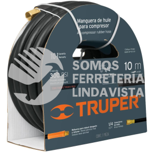 17080 MAN-AP-10-1/4 ROLLO DE 10 M DE MANGUERA 1/4" DE HULE PARA COMPRESOR TRUPER