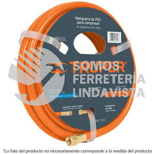 19013 MAN-PI-5-1/4 ROLLO DE 5 M DE MANGUERA 1/4" DE PVC PARA COMPRESOR TRUPER