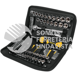 22984 SET-85 JUEGO DE 83 HERRAMIENTAS 1/4" Y 3/8" PARA MECANICO PRETUL
