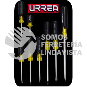 9400D JUEGO DE 8 DESTORNILLADORES CON MANGO CUSHION GRIP, COMBINADOS URREA