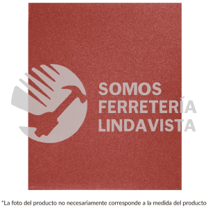 11642 LIMER-80 LIJA DE ESMERIL ROJA GRANO 80 DE OXIDO DE ALUMINIO TRUPER