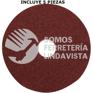 17281 DILI-436 DISCO DE LIJA 4-1/2" CON RESPALDO DE FIBRA GRANO 36 5 PIEZAS TRUPER