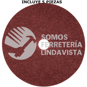 17288 DILI-480 DISCO DE LIJA 4" CON RESPALDO DE FIBRA GRANO 80 5 PIEZAS TRUPER