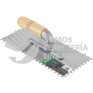 15410 LLM-6C LLANA 11" DENTADO CUADRADO 1/4" 6 REMACHES MANGO MADERA TRUPER
