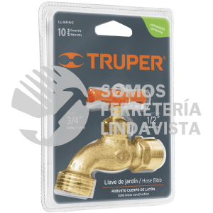 13147 LLJ-140B LLAVE DE NARIZ PARA JARDIN 1/2" EN BLISTER TRUPER
