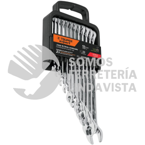 15780 JC-11P JUEGO DE 11 LLAVES COMBINADAS STD PULIDAS TRUPER