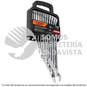 15778 JC-11M JUEGO DE 11 LLAVES COMBINADAS MM PULIDAS TRUPER