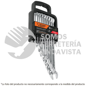 15776 JC-9P JUEGO DE 9 LLAVES COMBINADAS STD PULIDAS TRUPER