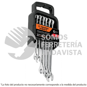 15770 JC-6M JUEGO DE 6 LLAVES COMBINADAS MM PULIDAS TRUPER