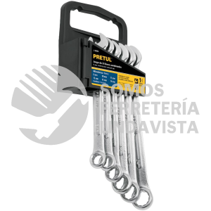 22017 J-206M JUEGO DE 6 LLAVES COMBINADAS MM PRETUL