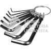 21850 ALL-P8P JUEGO DE 8 LLAVES ALLEN STD PUNTA HEX TIPO LLAVERO PRETUL