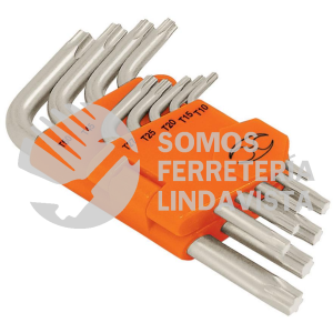 15554 TORX-9 JUEGO DE 9 LLAVES TORX CON ORGANIZADOR ABATIBLE TRUPER