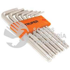 15553 TORX-7L JUEGO DE 7 LLAVES TORX LARGAS CON ORGANIZADOR TRUPER