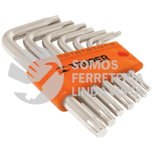15552 TORX-7C JUEGO DE 7 LLAVES TORX CON ORGANIZADOR TRUPER