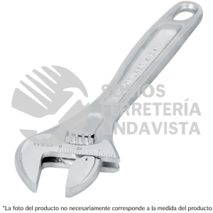 15506 PET-8C LLAVE AJUSTABLE (PERICO) 8" PROFESIONAL CROMADA TRUPER